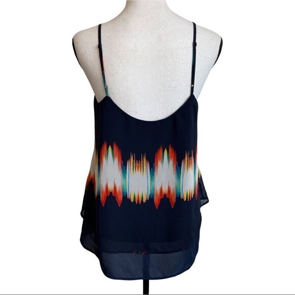 Collective Concepts Layered Adjustable Strap Flame Print Cami - Small - Picture 10 of 10